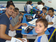 As turmas levaram imagens e descobriram diversas curiosidades