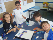 Depois de estudarem o espao e suas caractetsticas, os grupos partiram para o trabalho