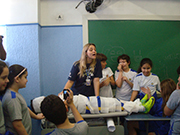 A aula chamou muito a ateno da turma, que se empolgou com a atividade