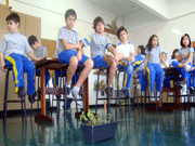 Alunos estudam importncia dos herbrios no laboratrio de Cincias

